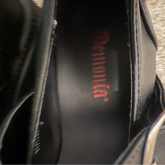 Demonia Black Platform Shoes with Star Accents - Picture 6 of 11